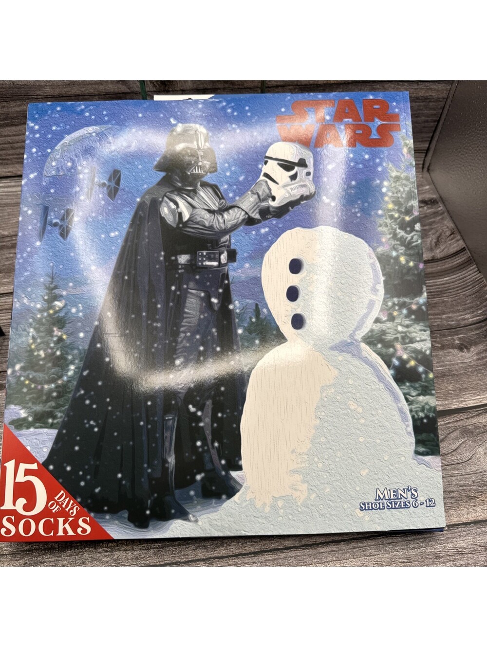 NEW Star Wars 15 Days of Socks Advent Calendar Gift Box Christmas Mens Size 6-12
